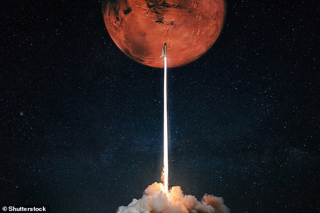 La NASA prevede che ci vorranno circa 500 giorni prima che gli esseri umani raggiungano il Pianeta Rosso, ma gli ingegneri canadesi affermano che un sistema basato su laser potrebbe ridurre quel viaggio a soli 45 giorni.  impressione dell'artista