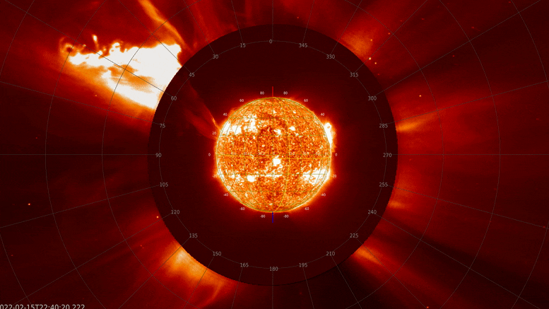 SOHO orbita solare gigante eruzione solare